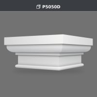 Poliüretan dekorasyon ürünü Pilaster Sütun Başlığı 69x69x32 cm – P5050D