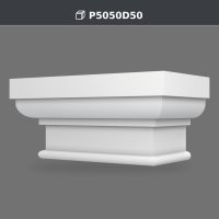 34x69x32 cm Poliüretan Pilaster Sütun Başlığı Dekoru – P5050D50