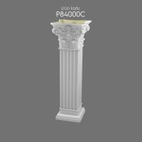P84000C Poliüretan Kısa Roma Sütunlar Pilaster Kısa Roma Sütun